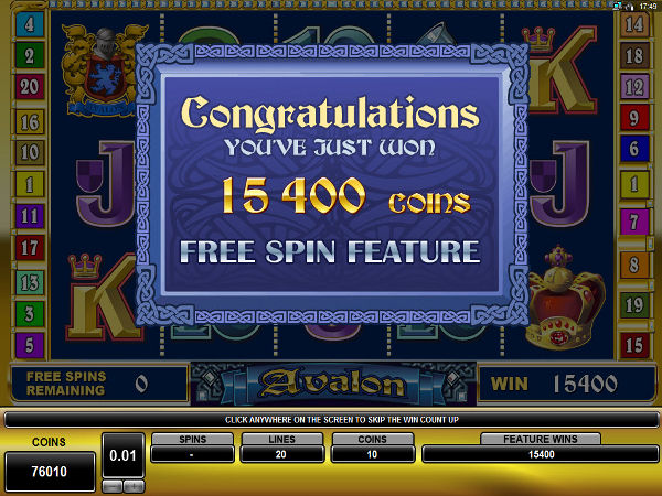 Avalon Slot Jackpot